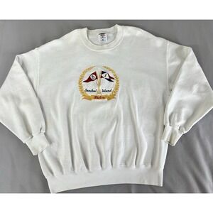 Vintage Jerzees Sweatshirt Sanibel Island Marina XL Made USA Y2K